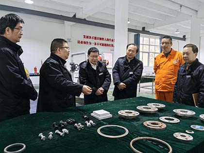 瀘天化股份公司紀委書記陳偉率隊到弘旭公司調(diào)研指導工作